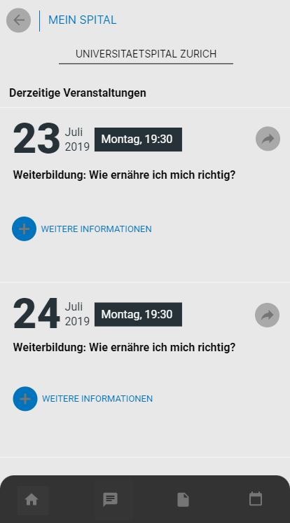 Early hospital events