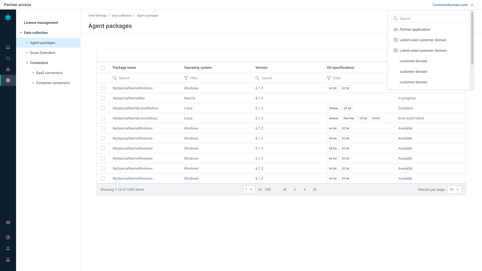 Partner access and customer context