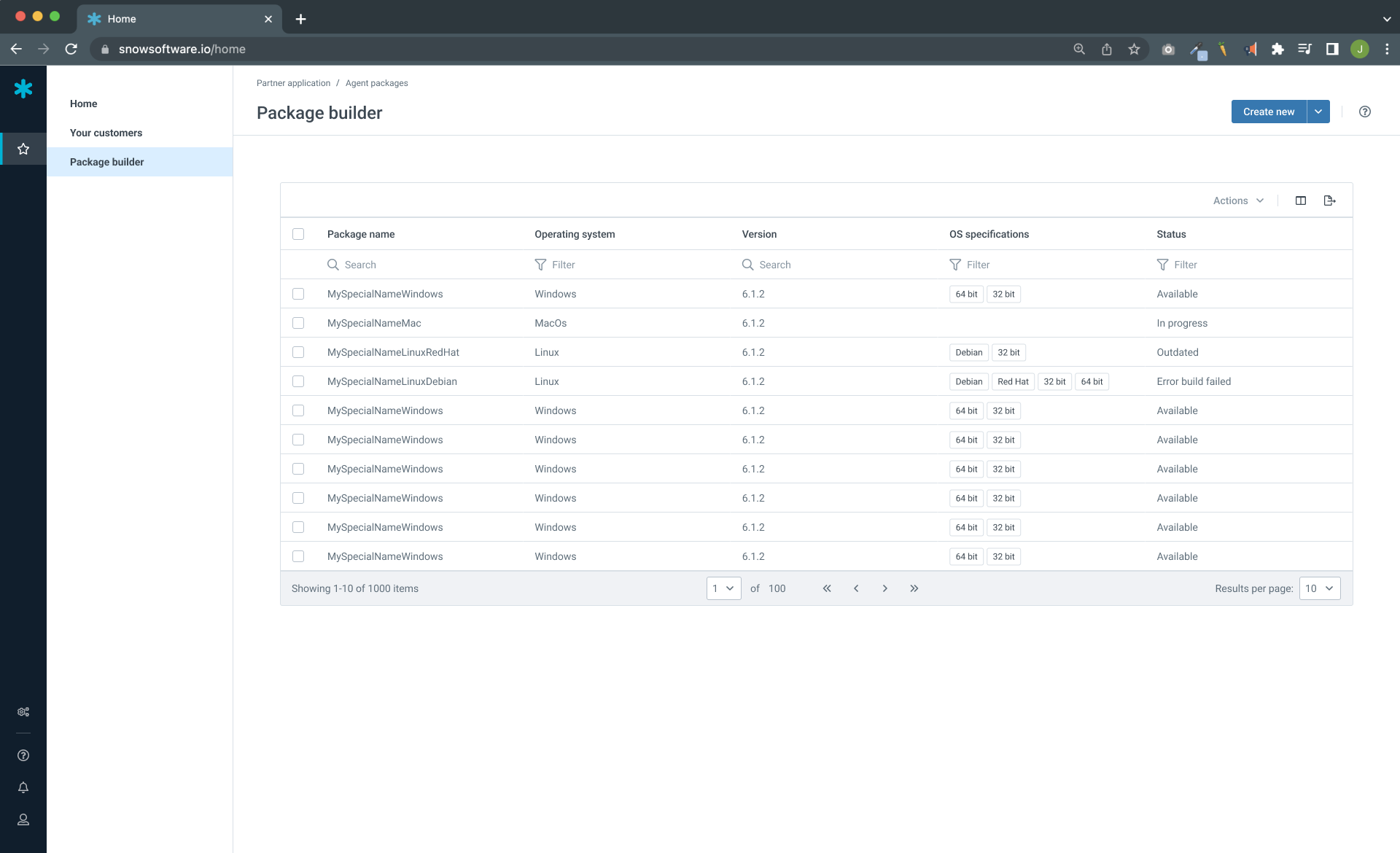Package builder