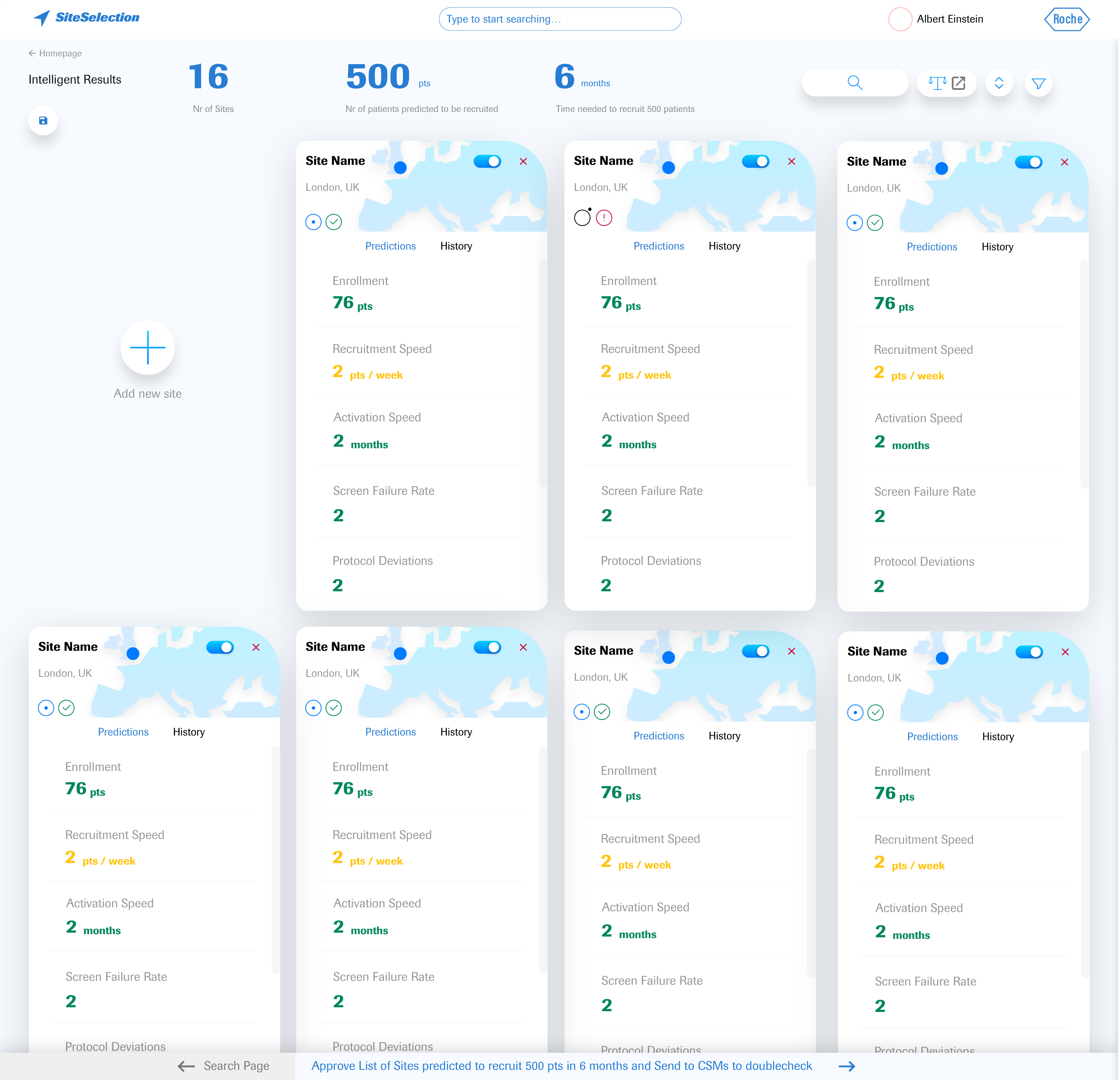 SiteSelection recommendation workspace